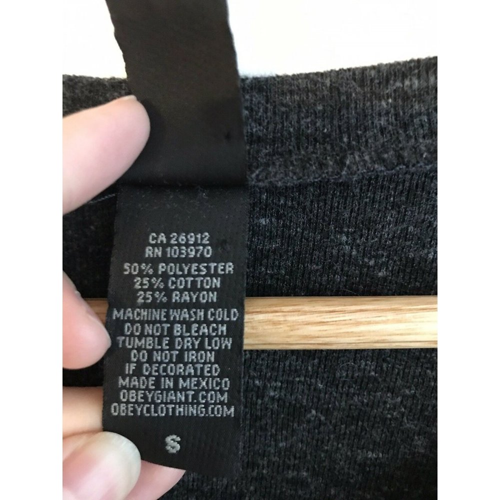 Obey OG Women's Size S Small Gray Long Sleeve Shirt - Picture 4 of 5